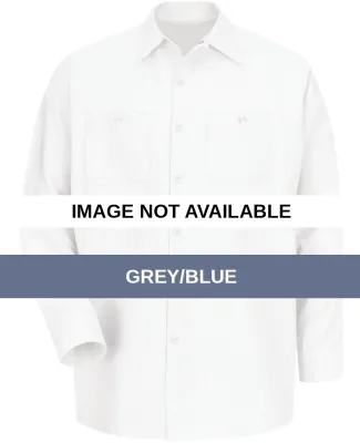 SP14 Red Kap - Long Sleeve Industrial Work Shirt Grey/Blue