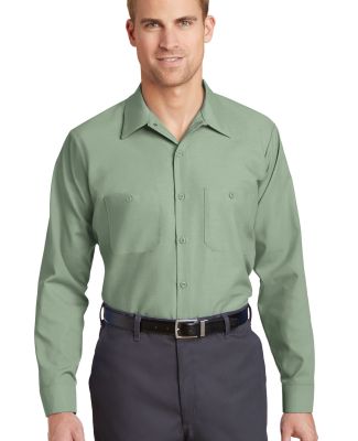 SP14 Red Kap - Long Sleeve Industrial Work Shirt in Light green