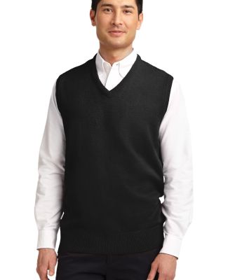SW301 Port Authority® Value V Neck Sweater Vest in Black