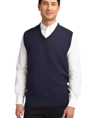 SW301 Port Authority® Value V-Neck Sweater Vest Navy