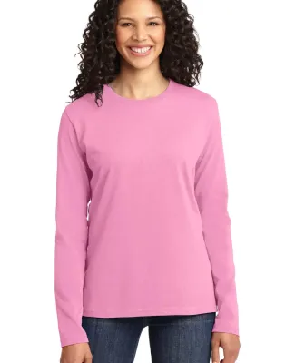 LPC54LS Port & Company® Ladies Long Sleeve 5.4-oz Candy Pink