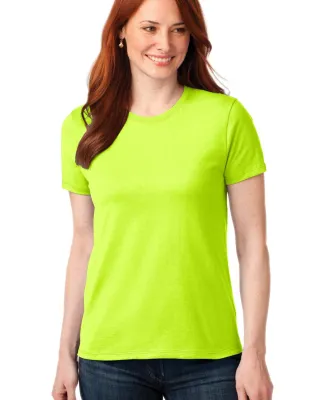 LPC55 Port & Company® Ladies 50/50 Cotton/Poly T- Safety Green