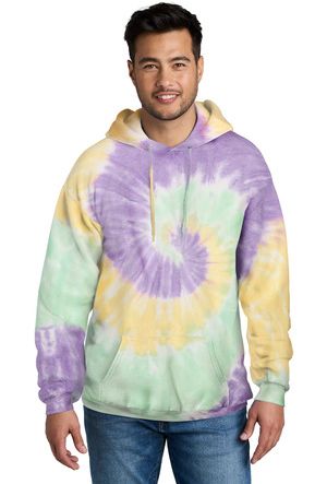 PC146 Port & Company® Essential Tie-Dye Pullover  in Mintrnbw