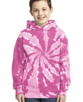 PC146Y Port & Company® Youth Essential Tie-Dye Pu Pink