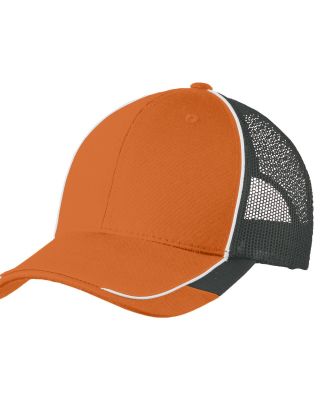 C904 Port Authority® Colorblock Mesh Back Cap in Flare or/maggy