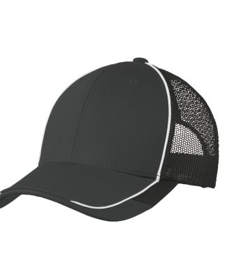 C904 Port Authority® Colorblock Mesh Back Cap in Mag grey/black