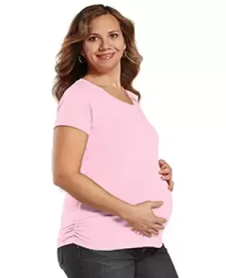 3509 LAT Ladies Fine Jersey Scoopneck Maternity To in Pink