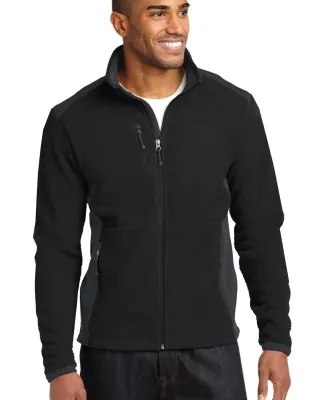 EB232 Eddie Bauer® Full-Zip Sherpa Fleece Jacket Black/Grey Stl