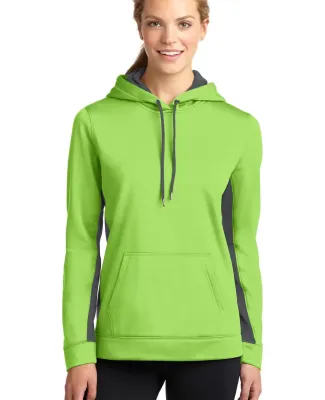 LST235 Sport-Tek® Ladies Sport-Wick® Fleece Colo Lime Sh/Smk Gy