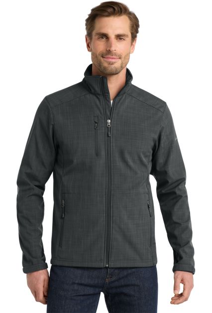 EB532 Eddie Bauer® Shaded Crosshatch Soft Shell J in Grey