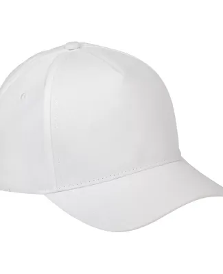 BX034 Big Accessories 5-Panel Brushed Twill Cap WHITE