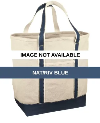 RH35 Red House® - Large Heavyweight Canvas Tote Nat/Riv Blue