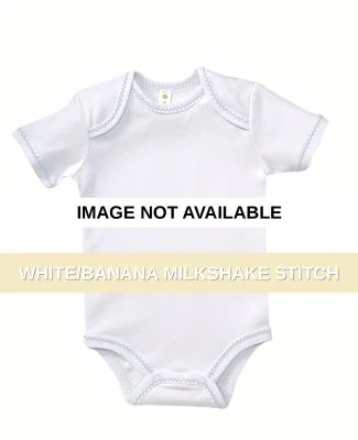 KA115 Apples & Oranges Infant Bobbie Zig-Zag Creep White/Banana Milkshake Stitch