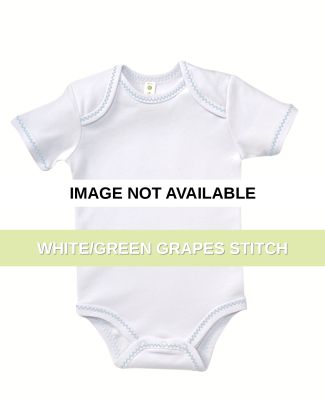 KA115 Apples & Oranges Infant Bobbie Zig-Zag Creep White/Green Grapes Stitch