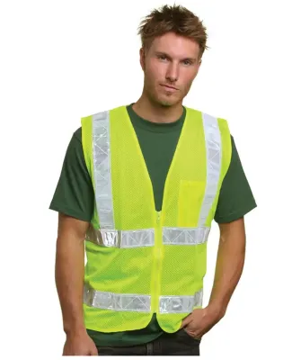 BA3785 Bayside Mesh Safety Vest - Lime Lime Green