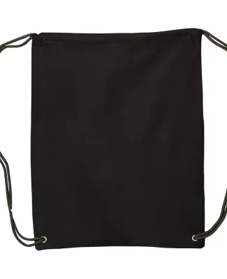 8875 Liberty Bags - Cotton Canvas Drawstring Backp BLACK