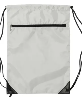 8888 Liberty Bags - Denier Nylon Zippered Drawstri WHITE
