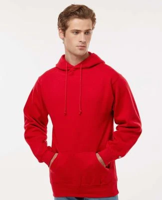 1254 Badger - Hooded Sweatshirt in Red