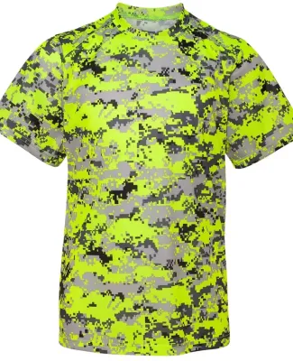 2180 Badger B-Core Youth Digital Tee Safety Yellow Digital