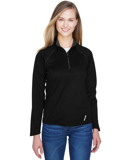 78187 North End Radar Ladies' Half-Zip Performance in Black
