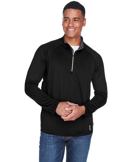 88187 North End Radar Men's Half-Zip Performance L in Black