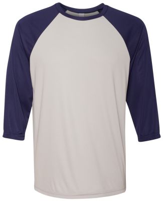 M3229 All Sport Men's Baseball T-Shirt Sport Silver/ Sport Navy