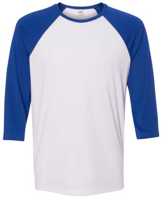 M3229 All Sport Men's Baseball T-Shirt White/ Sport Royal