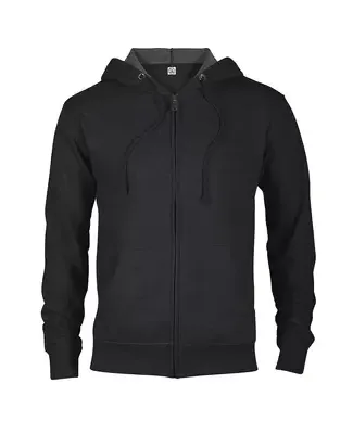 97300 Adult Unisex French Terry Zip Hoodie in Black e9t