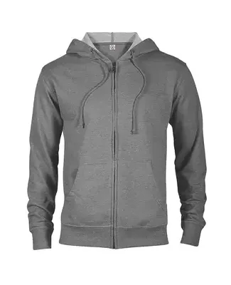 97300 Adult Unisex French Terry Zip Hoodie in Graphite heather hn5