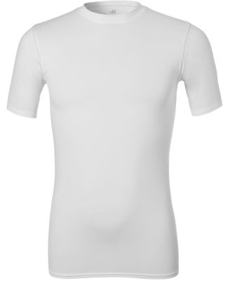 M1007 All Sport Men's Compression Short-Sleeve T-S White