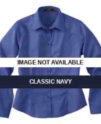 77014 Ash City Ladies' Long Sleeve Shirt With Tefl Classic Navy