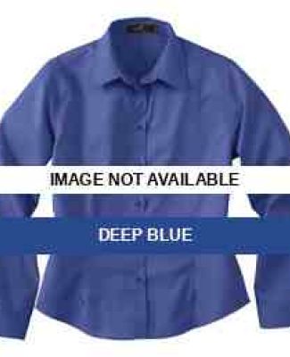 77014 Ash City Ladies' Long Sleeve Shirt With Tefl Deep Blue