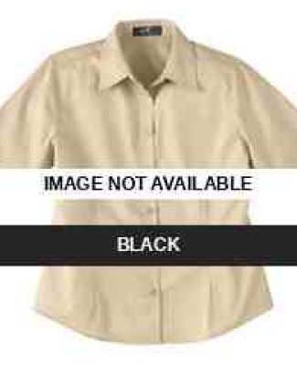 77013 Ash City Ladies' Short Sleeve Shirt With Tef Black