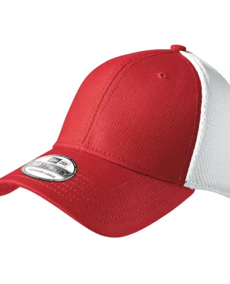 NE1020 New Era® - Stretch Mesh Cap in Scarlet red/wh