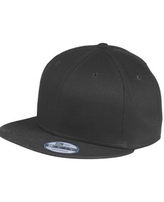 NE400 New Era Flat Bill Snapback Cap in Black