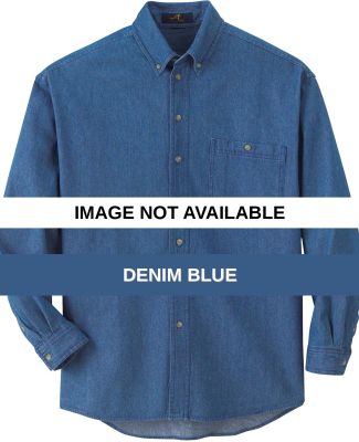 88035 Ash City Men's Denim Button-Down Long Sleeve Denim Blue