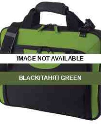 44020 Ash City Recycled Polyester Computer Brief Black/Tahiti Green