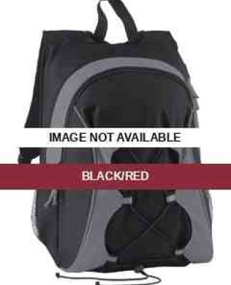 44018 Ash City Recycled Polyester Backpack Black/Red