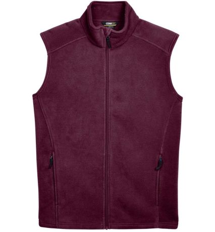 88191 Core 365 Journey  Men's Fleece Vest in Burgundy