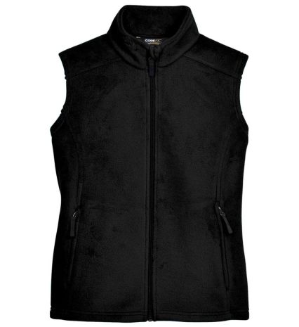 78191 Core 365 Journey  Ladies' Fleece Vest in Black