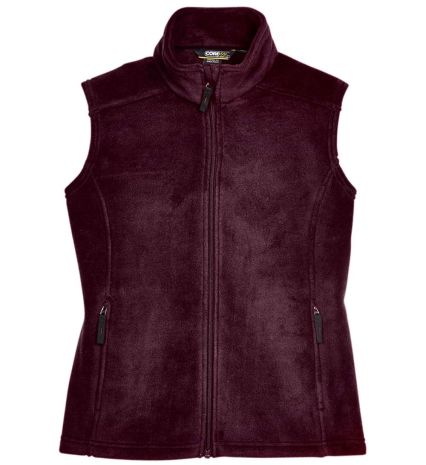 78191 Core 365 Journey  Ladies' Fleece Vest in Burgundy