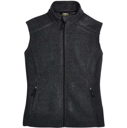 78191 Core 365 Journey  Ladies' Fleece Vest in Heather charcoal