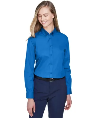 78193 Core 365 Ladies' Operate Long-Sleeve Twill S TRUE ROYAL