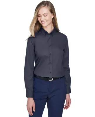 78193 Core 365 Ladies' Operate Long-Sleeve Twill S CARBON