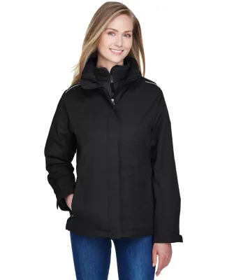 78205 Core 365 Ladies' Region 3-in-1 Jacket with F BLACK