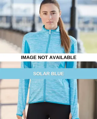 A199 adidas - Ladies' Space Dyed Full-Zip Jacket Solar Blue