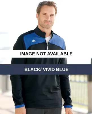 A201 adidas - CLIMAWARM® Plus 1/4 Zip Jacket  Black/ Vivid Blue
