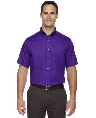 88194 Core 365 Men's Optimum Short-Sleeve Twill Sh CAMPUS PURPLE