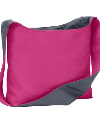 BG405 Port Authority® Cotton Canvas Sling Bag in Trop pink/char