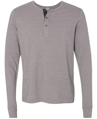 Alternative Apparel 01947E Mens Eco Henley T-shirt ECO MCK NICKEL